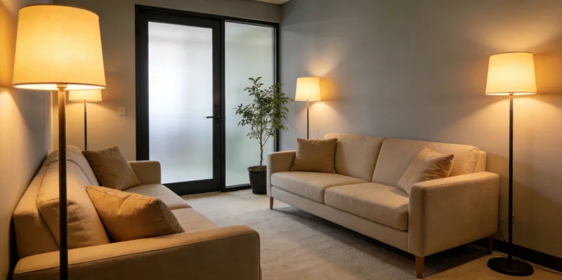 一位中年男性在服务点咨询健康检