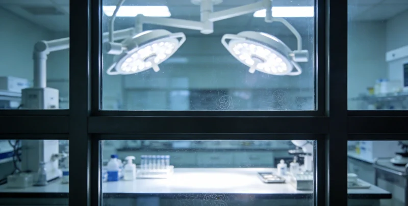 实验室技术人员操作精密的荧光P