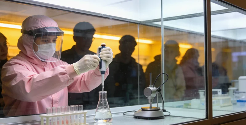 专业基因检测实验室内部工作场景