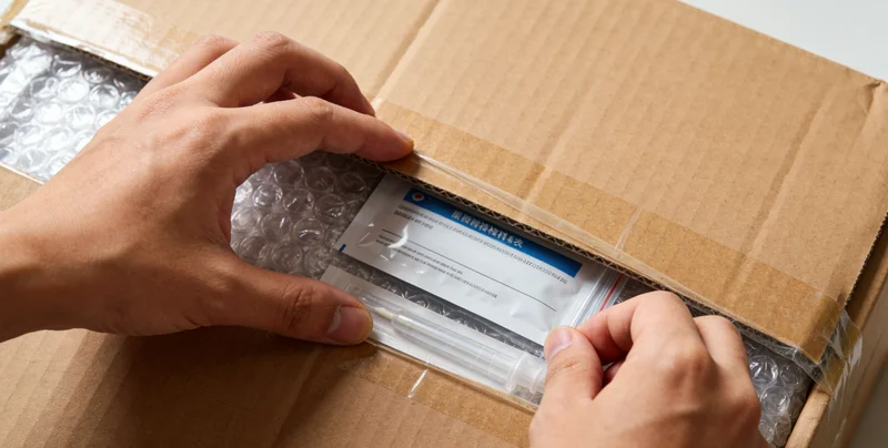 专业医护人员在合作采样点进行规