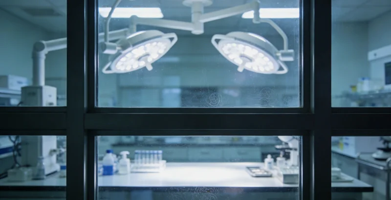 技术人员在生物安全柜内处理肺泡