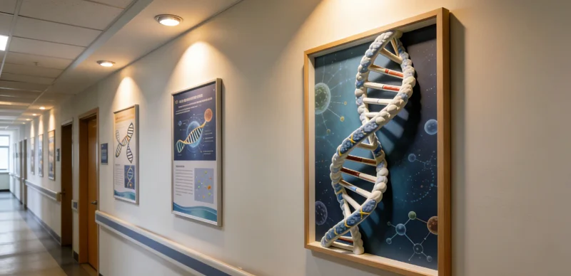 一位中年男士在办公室，看着自己微肿的手背，面露困惑