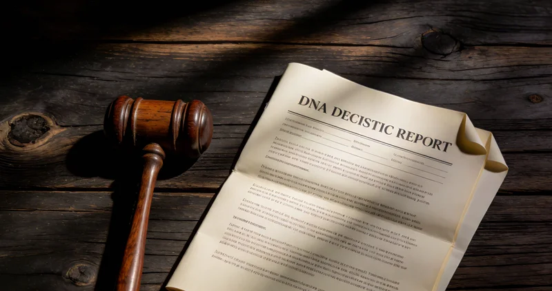 遗传咨询师在具有延边特色的场景前，为市民耐心解读基因检测报告