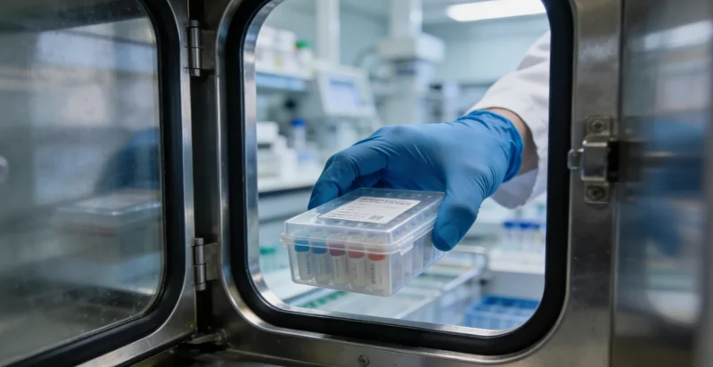 实验室技术人员正在进行PCR基