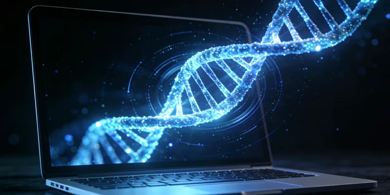 传统显微镜与代表基因检测的DN