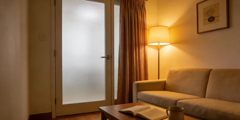 医生在办公室内向患者家属耐心讲