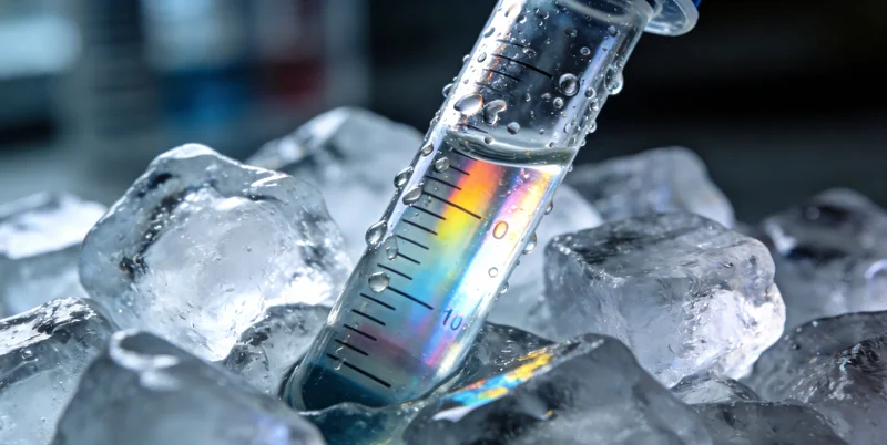 专业配送员将装有样本的冷链箱送