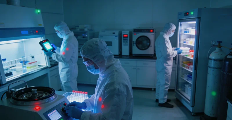 专业基因检测实验室工作场景