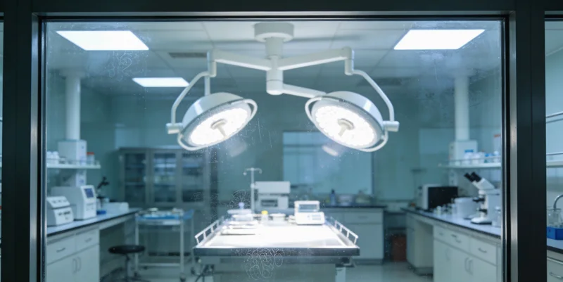 一只手指向清晰的基因检测报告重点,背景有专业人士进行沟通解读