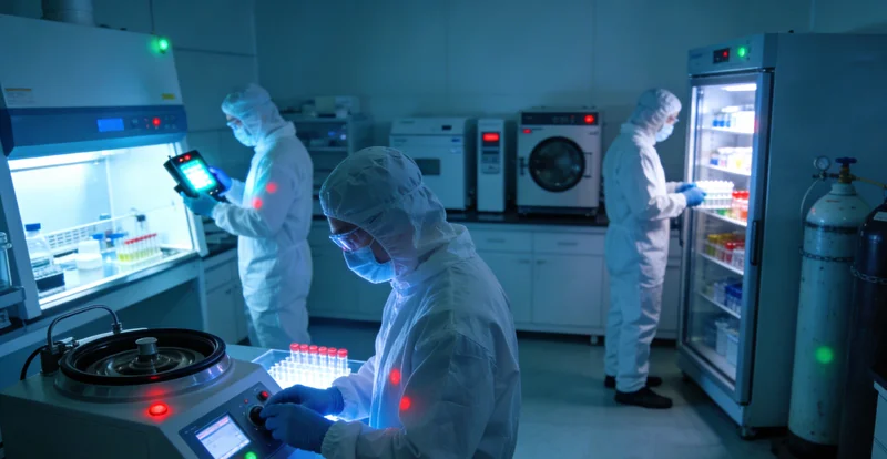 医生正在分析一位患者的肺部CT