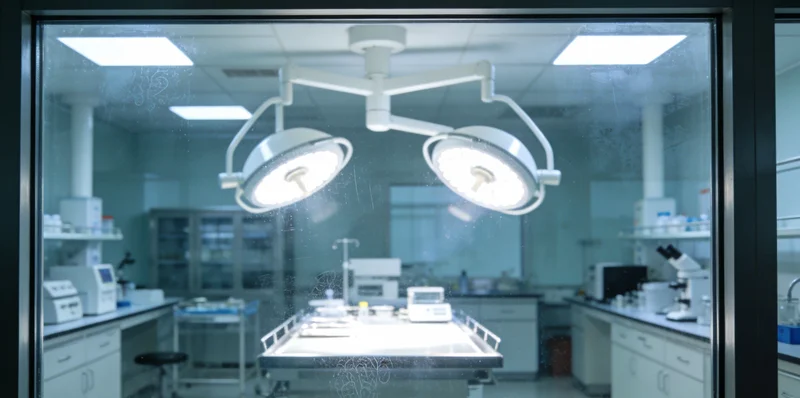 实验室内部，高科技的高通量基因