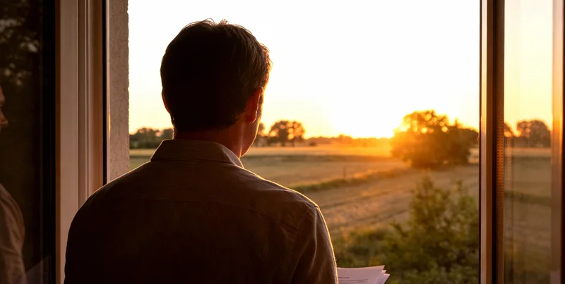 一位农民在田间劳作,特写其肿胀