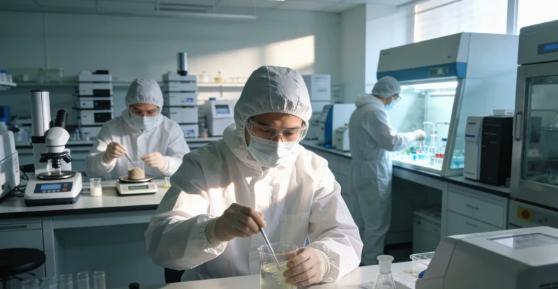 专业人员在进行基因检测分析