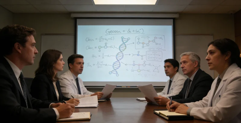 医生们正在围坐一起,讨论一份基