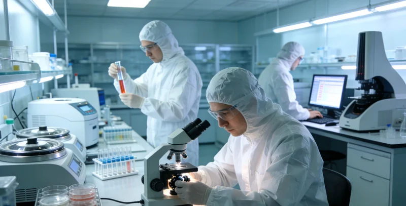 万核基因常州实验室内,技术人员