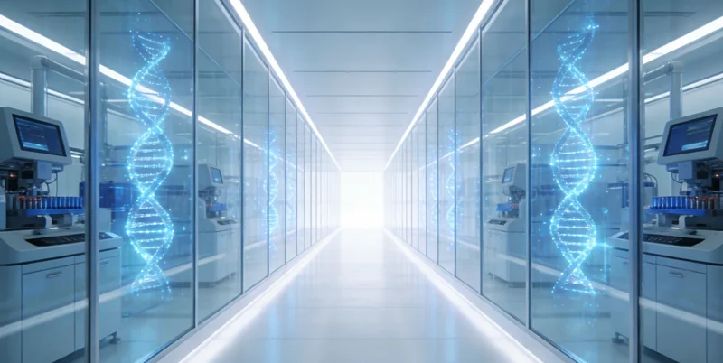 医生正拿着基因检测报告，向患者