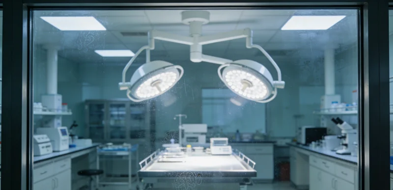 实验室技术人员操作精密仪器进行