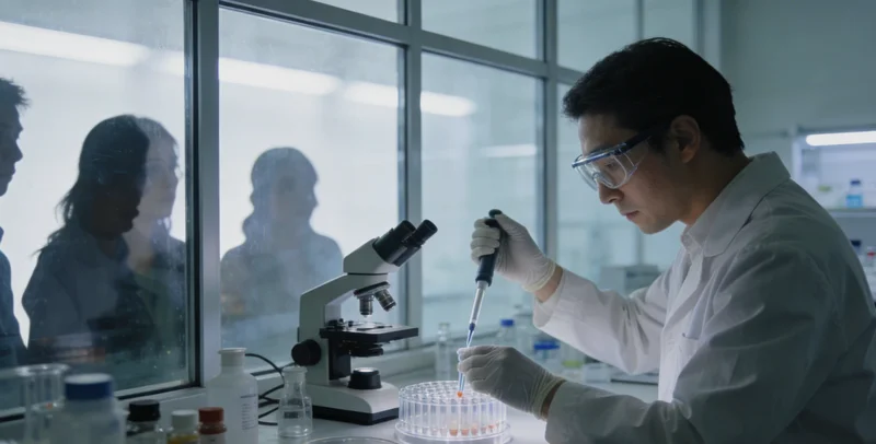 现代化的医学检测实验室内部环境