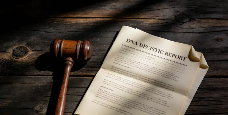 在明亮的咨询室里，一位女性正与遗传咨询师专注地交流，桌面上摆放着基因检测报告和资料