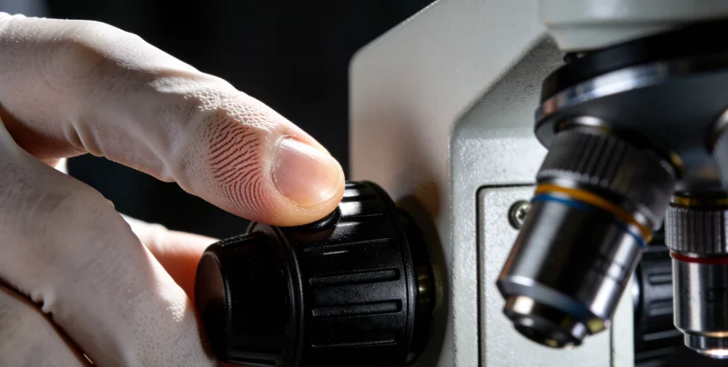 医生在办公室内认真查看和分析脑