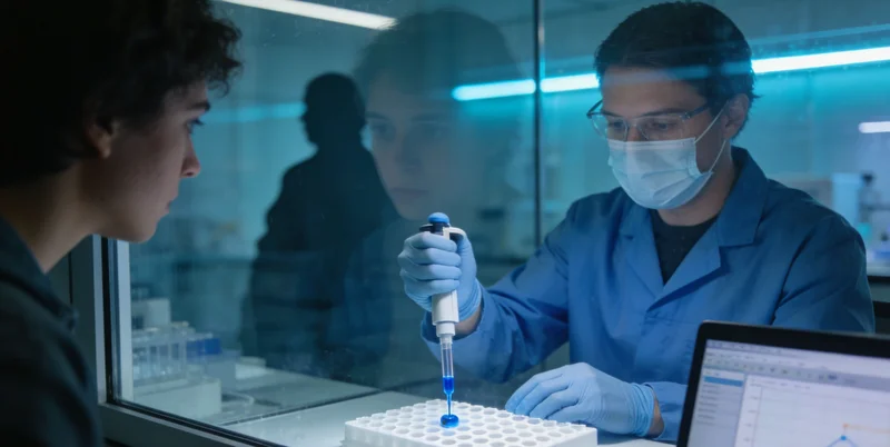 遗传咨询师正在向孝感市民解读基因检测报告