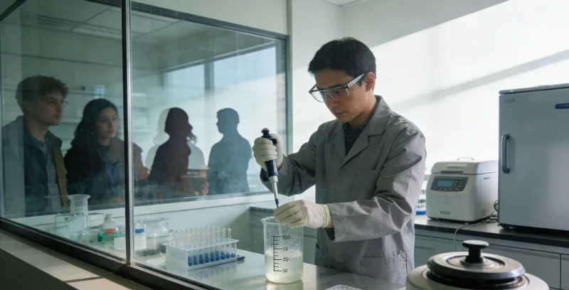 实验室技术人员正在操作高通量基