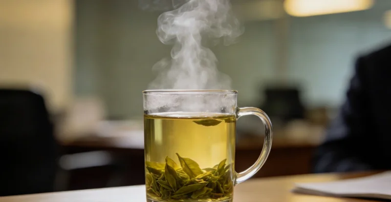 医生在办公室内向患者家属详细解