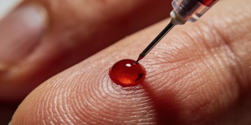 幸福的一家人笑容满面，背景有药