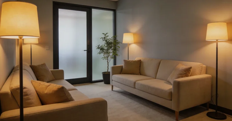 一位大同市民在窗前思考,背景是