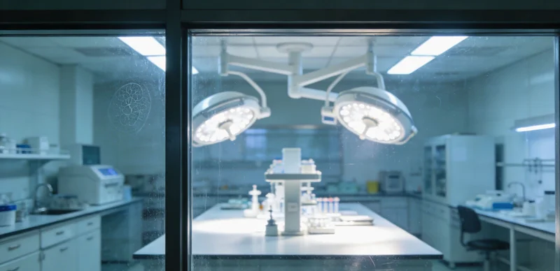 现代化医学实验室内部,技术人员