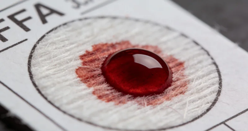 护士正在为患者采集静脉血样本,