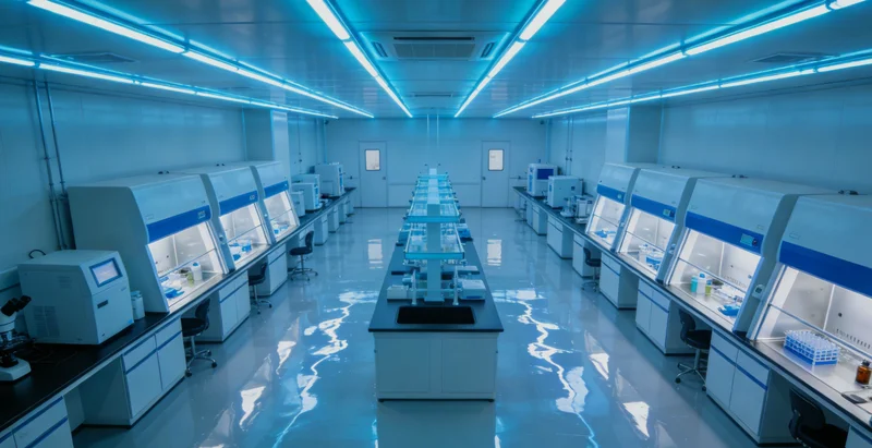 专业实验室人员进行样本检测操作