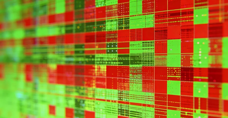 脑部MRI影像与基因数据对比,展示精准医疗概念