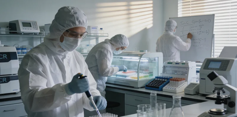 医生正在向患者家属解读基因检测报告内容