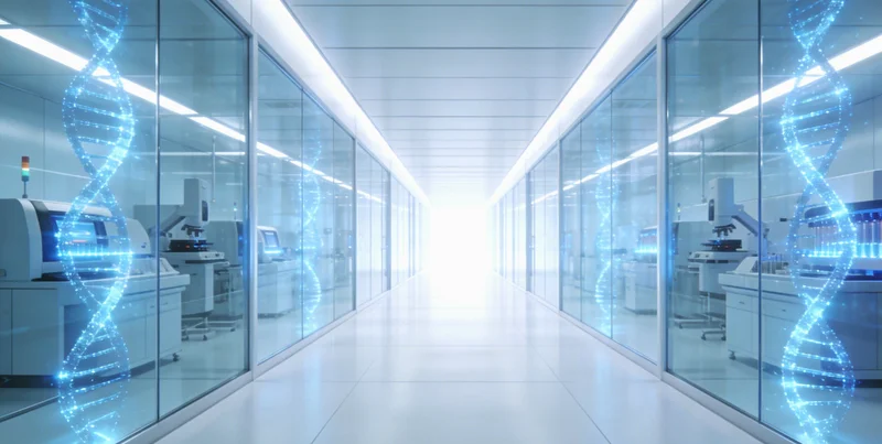 遗传咨询师正在向咨询者讲解检测