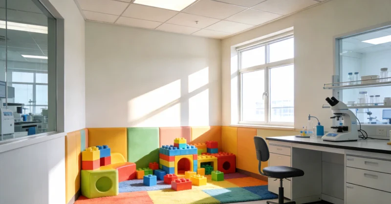 家长带孩子进行医疗检测