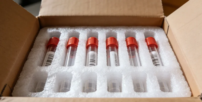 一份密封的基因检测报告放在桌上