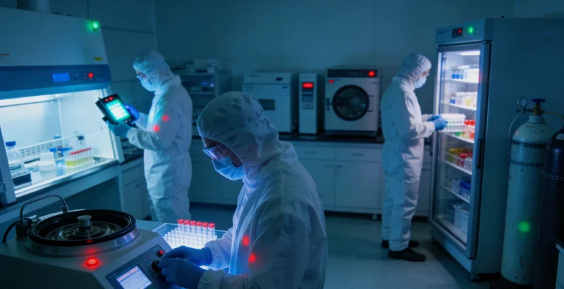 医生正向家长展示并讲解一份基因检测报告