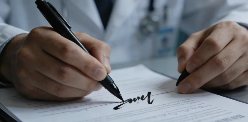 医生进行胸腔穿刺获取积液样本的