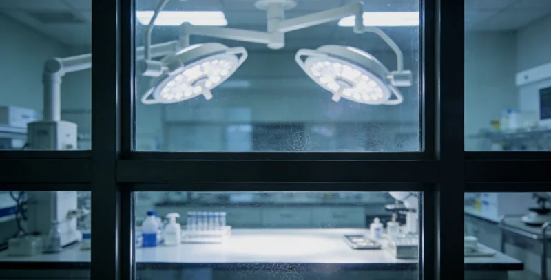 医院实验室内部,传统检测场景