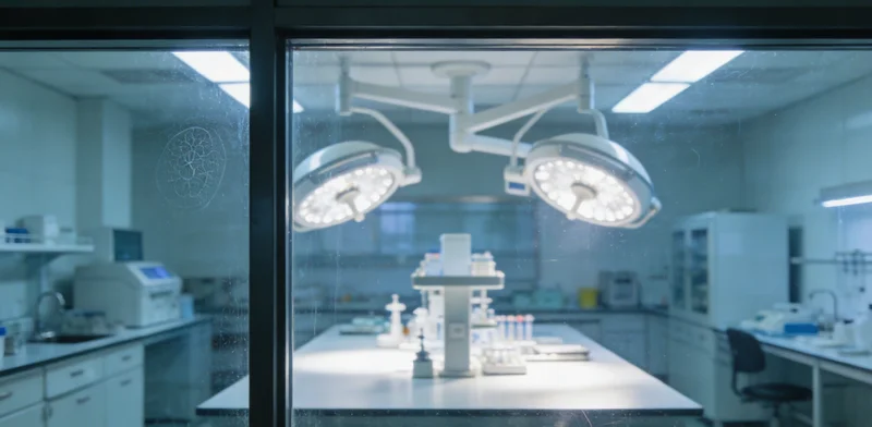 科研人员正在本地实验室内操作精