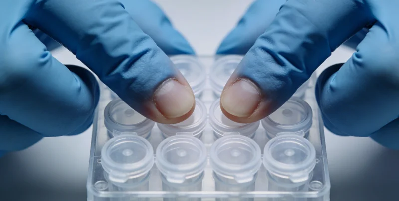 现代基因检测实验室工作场景