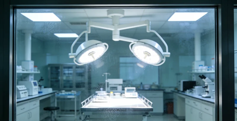 现代化PCR实验室内景，展示核