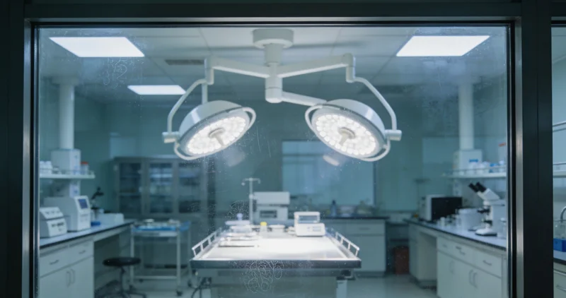 专业实验室人员操作精密检测设备