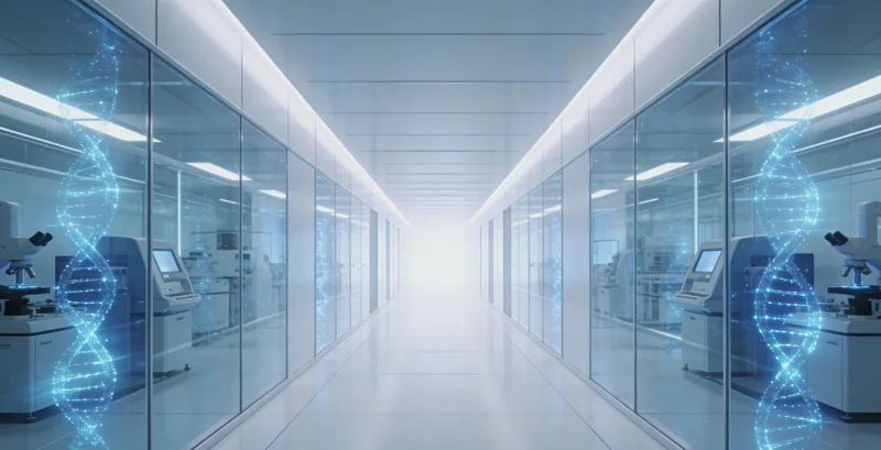 实验室技术人员进行高通量测序操