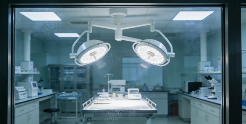 专业医学实验室内部，技术人员操