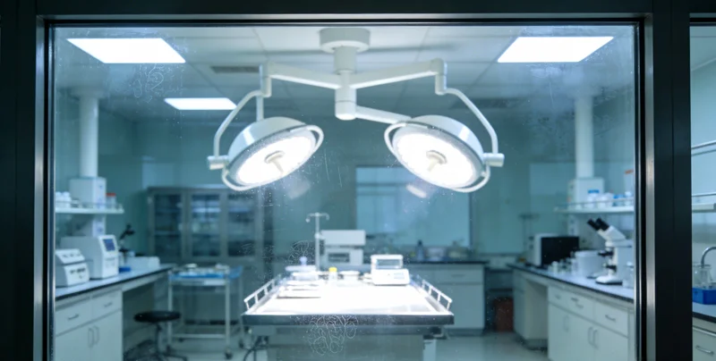 医生在办公室电脑前,仔细查看和