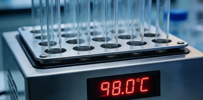 医生在诊室内向患者详细解释基因