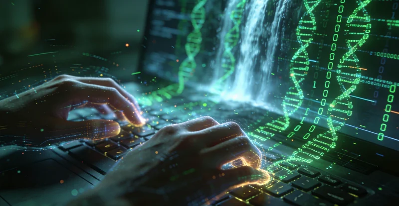 高科技基因测序仪正在进行DNA