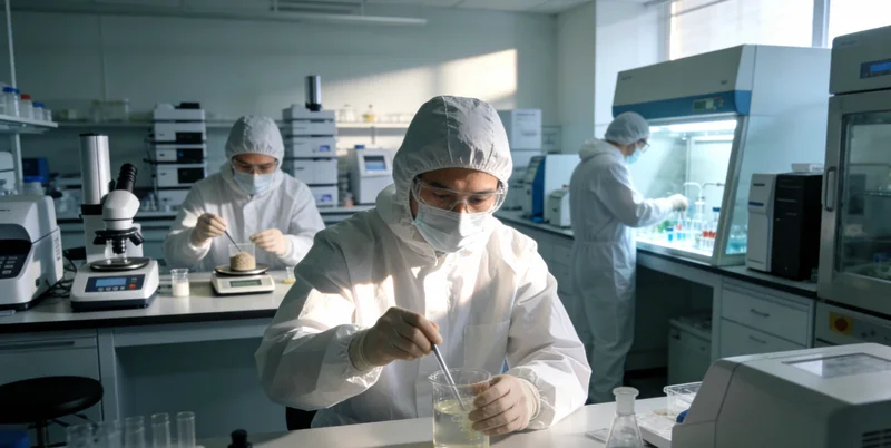 一位医生正在实验室操作精密仪器